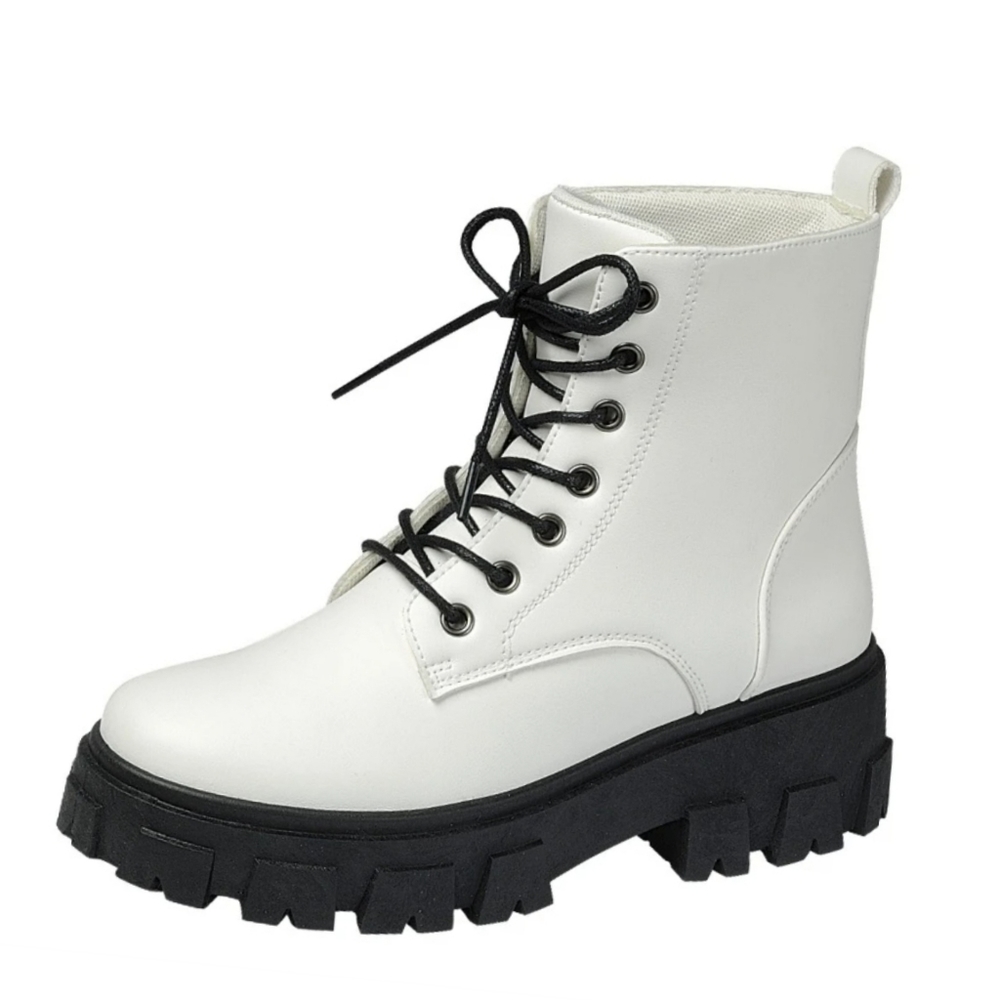 Just In White Ariana combat boot - Picture 2 of 4